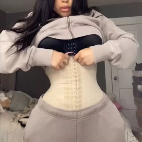 SEXIG gotisk underbyst Korsett och midja cincher Bustiers Top Workout Form Kroppsbälte Plus size Underkläder Beige XXL