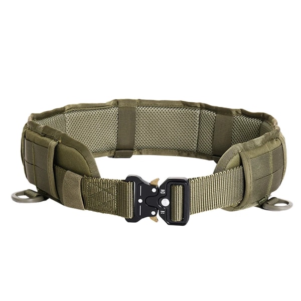 Arméstil stridsbälten Quick Release Taktiskt bälte Mode Män Canvas Midjeband Utomhus Jakt Kamouflage Midjerem 2021 Nytt Military green 125cm