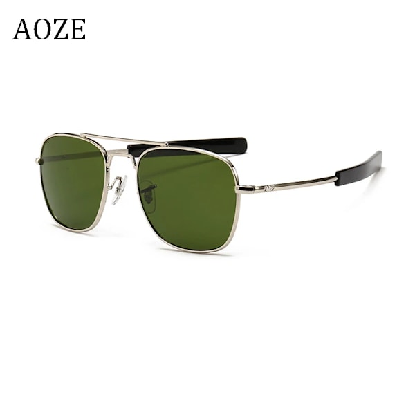 2021 New Fashion pilot Solglasögon Män Märkesdesigner American Army Military Optical AO Solglasögon Oculos de sol 8054 C5 Other