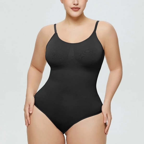 Woo Store Every Day Bodysuits Dam Shapers Bantning Underkläder Seamless Camisoles Shapewear Magkontroll String WSSS-15 Black L