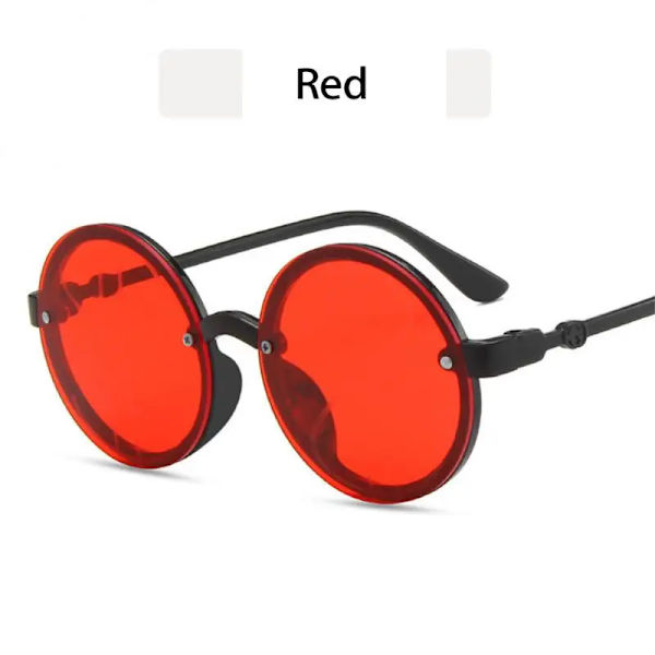 Retro solglasögon Rund båge Barn Baby Barn Vilda brittisk stil Metallsolglasögon Utomhus Resor UV-skydd Oculos De Sol B01