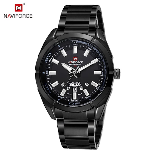 NAVIFORCE Klassisk casual för watch Rostfri teel Sport Vattentät herrklockor Quartz Datumvisning Klocka Relogio Masculino BB