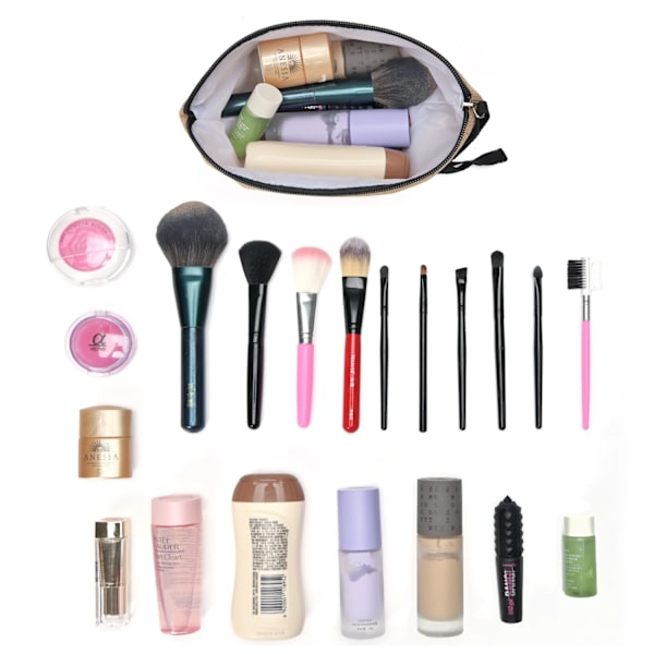 Anpassat namn Blomma Brev Kosmetikväska Bachelorette Party Neceser Makeup Väskor Dragkedja Toalettartiklar Organizer Brudtärna Presenter D4BaleV