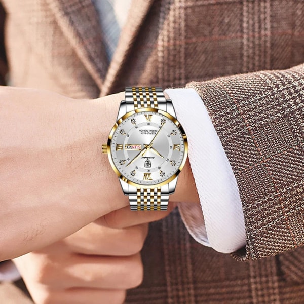 2021 Sport Watch Big Dial Quartz Watch 30M Vattentät Simma Noctilucent Modeklockor För Herrklocka Relogio Masculino gold white