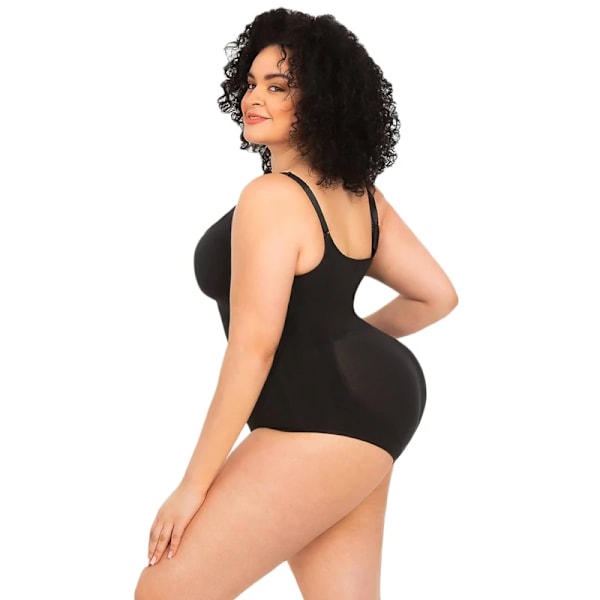 Hiphugger Body Shaper med BH | Butt Lifter Mage Control Passform Everyday Front Zip Sculpting Shapewear Trosa Black M