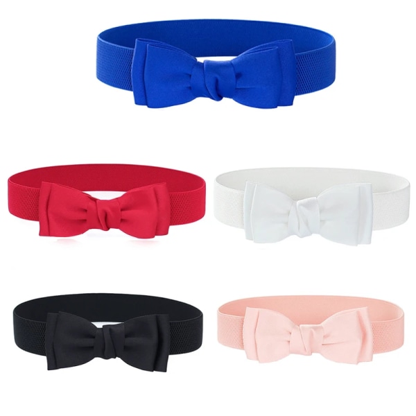 Trendig pärla midjekedja Dammode Rhinestone Elastisk klänning Midjeband Dam Designer tunna midjebälten Kläder Accessoarer Type 2 115cm