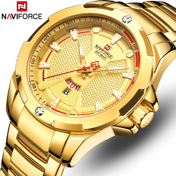 NAVIFORCE Mode Lyx Watch Herr 2022 Ny Militär Sport Quartz Armbandsur Vardagsklocka Casual klockor i rostfritt stål BB