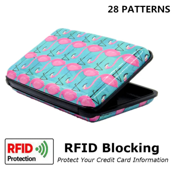 PURDORED 1 st 13 mönster Tecknad korthållare Aluminium Kvinnor Case Kreditkortsfodral Hållare RFID-kort Case Tarjetero animal 1
