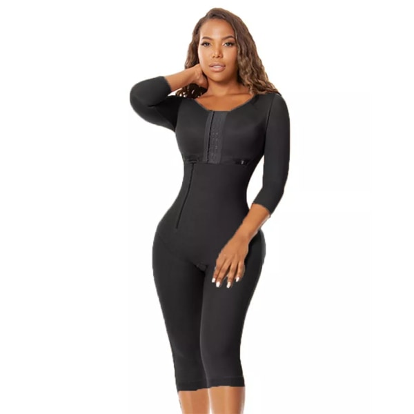 fajas colombian Kvinnor helkropp Shapewear Magkontroll Waist trainer shaper bbl-shorts skinkor lyfter skummar underkläder gördlar Khaki M