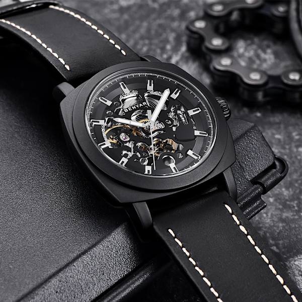 BENYAR Nya Män Mekaniska Klockor Lyx Skeleton Tourbillon Herr Automatisk Watch 30M Vattentät Sportklocka Relogio Masculino black blue