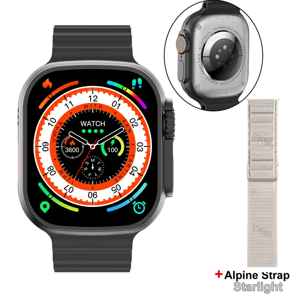 VWAR Ultra 9 Plus Smart Watch 1:1 49mm Storlek 2.2\ Black Alpine Gray