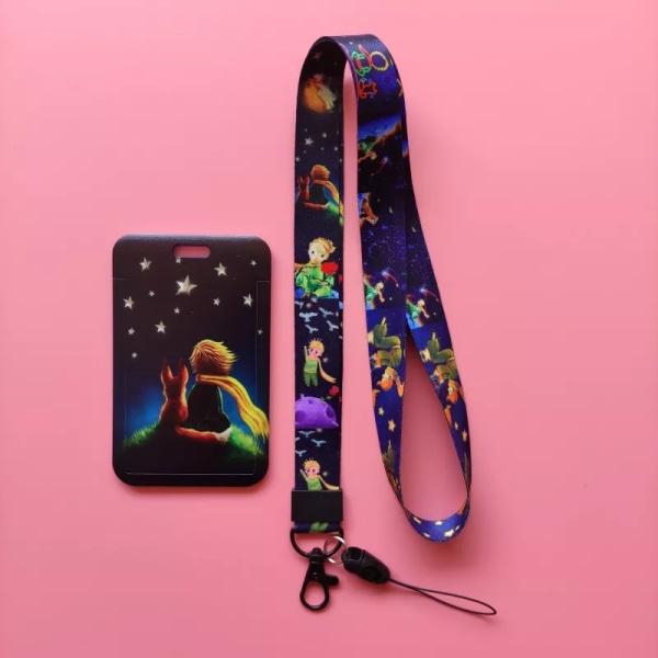 Little Prince Korthållare Lanyards Pojkar Case Student Campus Hängande märkeshållare Halsrep Herrkorthållare Lanyard Card holder Lanyard(.1709)