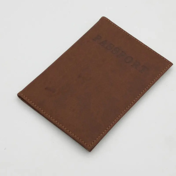 PU Läder Kvinnor Cover Pink World Universal Resepass Biljetthållare Cover på case Passpåse Brown