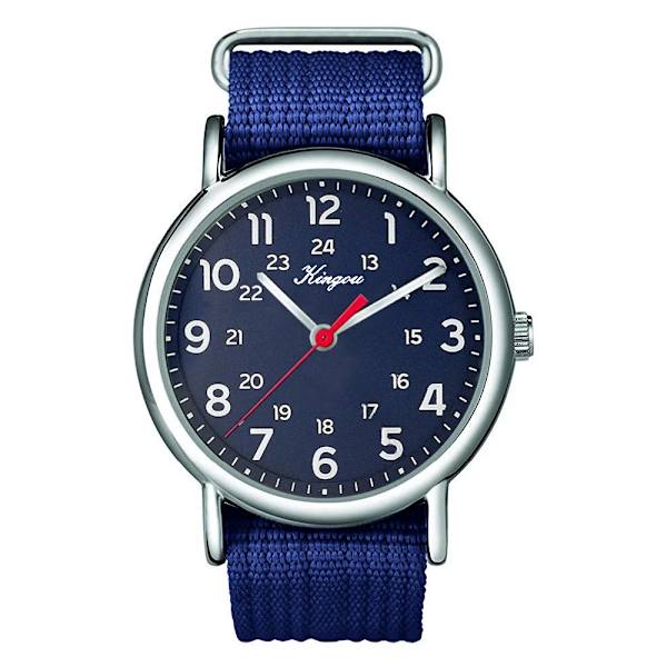 Watch Militär nylon Vattentät kvartsklockor för män Pojke anti-scratch Spegel 40 mm Armbandsur Födelsedagspresenter Green A