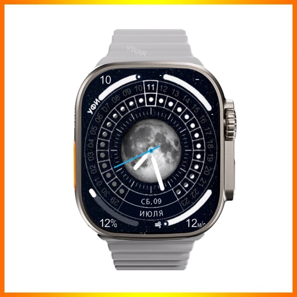 VWAR ZD8 Ultra MAX Plus Smart Watch Series 8 Kompass 49mm Titanium Alloy Bluetooth Call NFC ECG IP68 Vattentät Smartwatch Gold