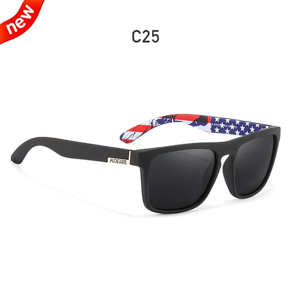 Fashion Guy's Solglasögon från KDEAM Polarized Solglasögon Herr Klassisk design All-Fit Spegel Solglasögon Med Brand Box CE C25