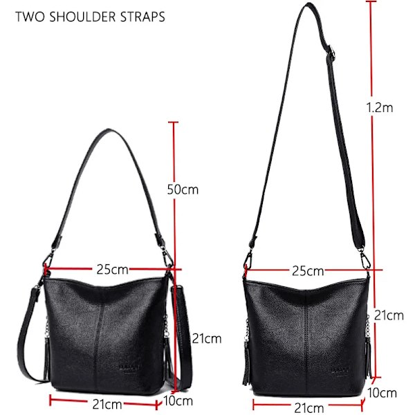 Crossbody-väskor i mjukt läder för kvinnor Nya lyxiga handväskor Dam Casual Axelväska Designer tygväska bolsa feminina Gray 25cm x 10cm x 21cm