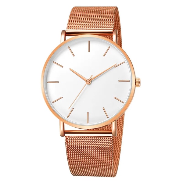 Reloj Mujer Dammode Metal Hour Casual Enkel Quartz Watch Kvinna Watch Mesh Rostfritt stål Watch Saa Armband K