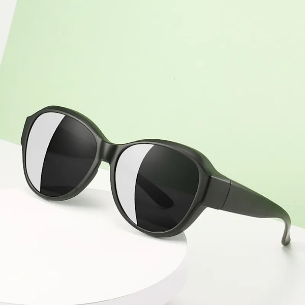 Polarized Fit Over Glasögon Solglasögon Män och kvinnor Nattkörning Glasögon Bär Fit Over Receptbelagda Glasögon FiskeglasögonUV400 Black TQ-1