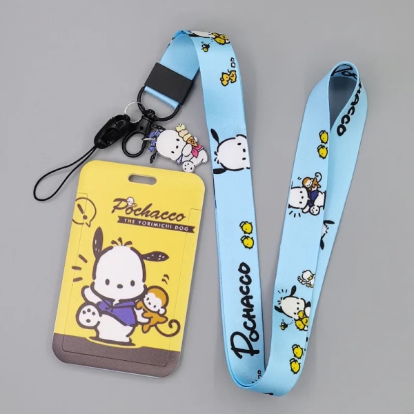 1 Set Anime Kortfodral Kort Nyckel Lanyard Cosplay Badge ID-kort Hållare Halsband Nyckelringar Doraemon DL-M