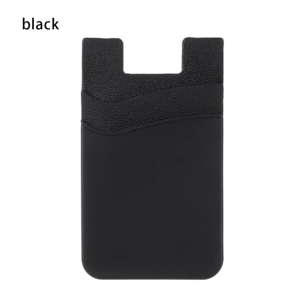 1 st mode elastisk mobiltelefon korthållare Mobiltelefon case Kredit ID-kortshållare självhäftande klistermärkesficka black(.103)
