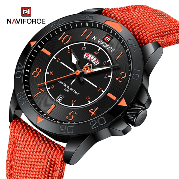 Ny stil NAVIFORCE Nylon Herrarmbandsur Mode Casual Man Vattentät Watch Original Märke Manklockor BBY