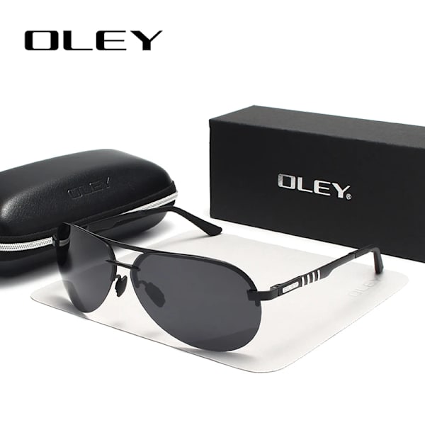OLEY Brand Polarized Solglasögon Herr Klassiska pilotsolglasögon Driving antireflex UV400-glasögon För Herr kvinnor YA541 YA541 C3BOX