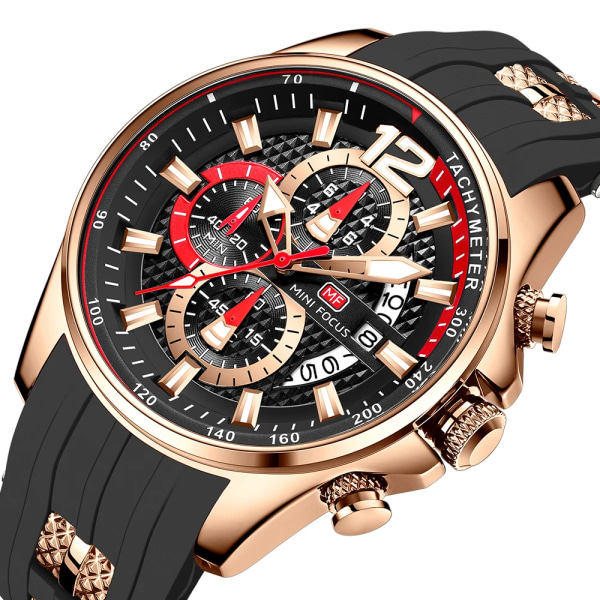 Klockor för män Toppmärke Luxury Quartz Vattentät Sportarmbandsur Reloj Hombre Montre Homme Relogio Masculino Silikonarmband gold black with box