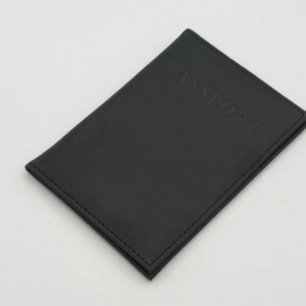 PU Läder Kvinnor Cover Pink World Universal Resepass Biljetthållare Cover på case Passpåse Black