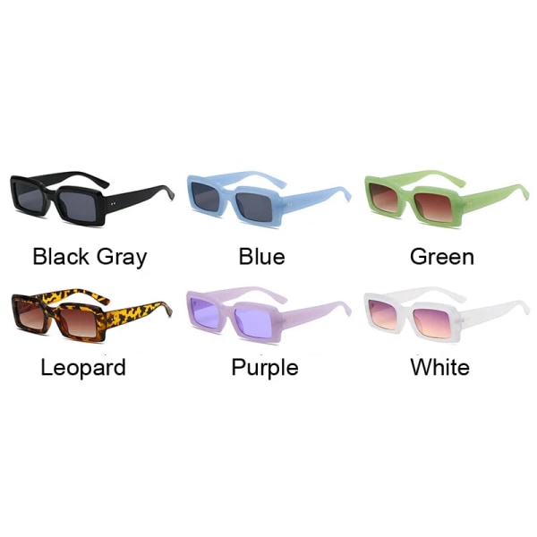 Jelly Color Square Solglasögon Dam Märke Designer Mode Solglasögon Kvinnlig Vintage Liten Båge Ins Populära Oculos De Sol Purple Other