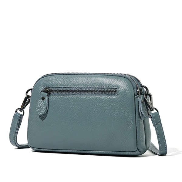 Äkta läderväska Lyxiga handväskor för kvinnor Kvinnor Kvinnliga telefonväskor Axelväska Crossbody Messenger Pack Auburn 19cm6cm13cm