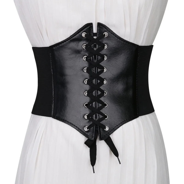 Korsett Bred PU Läder Slimming Shaper Bälten Midjeband Midja Underbyst Bälte Kroppsbyggnad för kvinnor Style1 Red One Size
