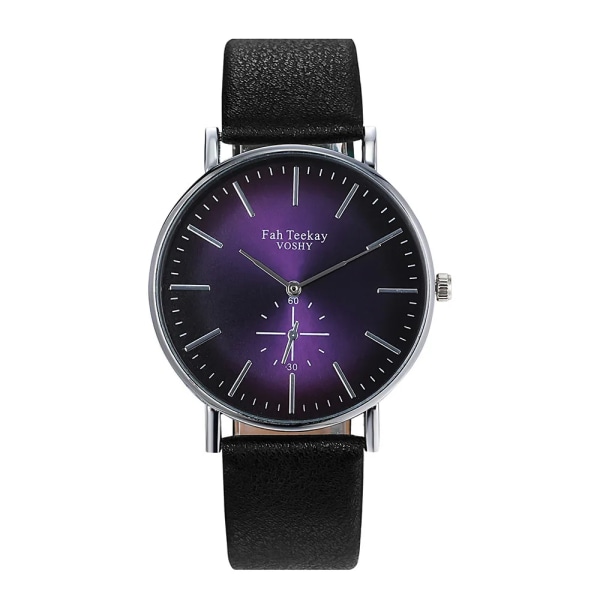 Mode Damklockor 2022 Lyxmärke Läder Quartz Armbandsur För Dam Klassisk Enkel Montre Femme Elegant Reloj Mujer purple with black