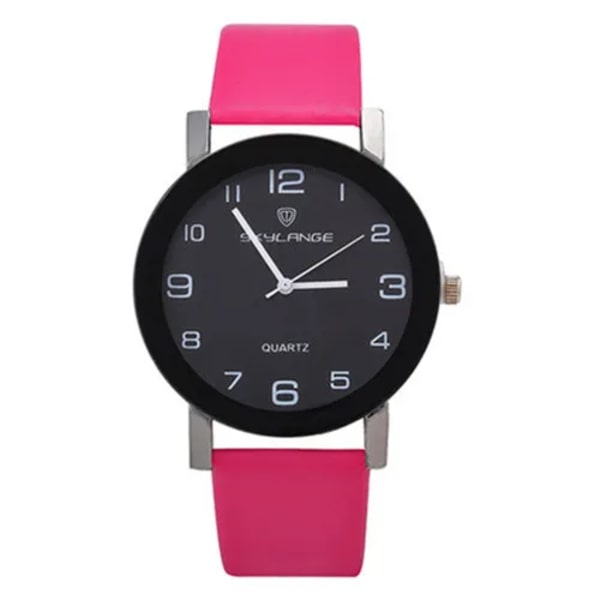 Watch Dammode Läder Svart Quartz Handled Casual Damklocka Relogio Feminino Reloj Mujer 2022 pink