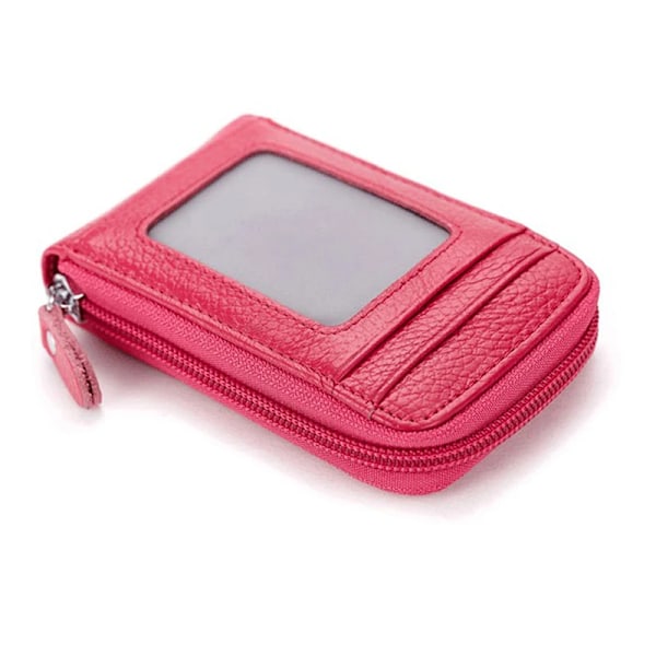 Travel Journey Bankkort Organizer Plånbok Pass ID-kort Hållare Biljett Kreditkortsväska Case Dragkedja Rose Red