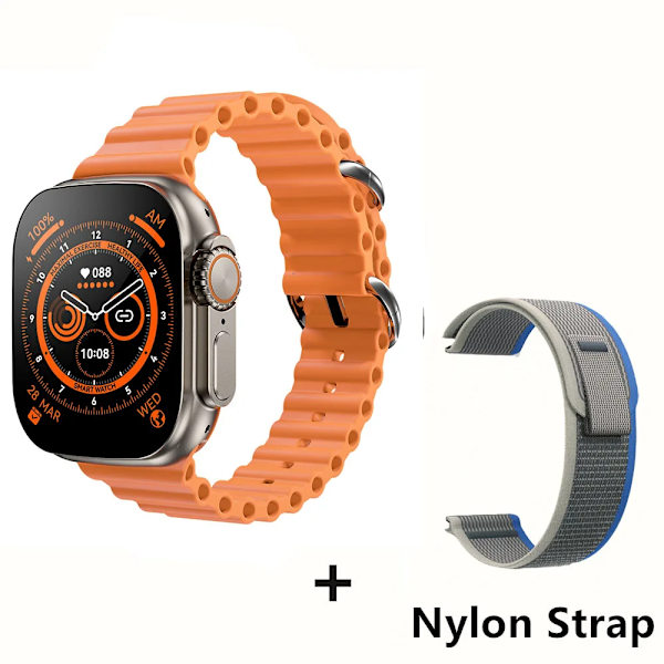 49mm Ny Smart Watch För Apple Ultra 8 NFC GPS Track Herr Dam Smartwatch Series 8 Termometer BluetoothCall Vattentät Sport orange and xiaohuiNL