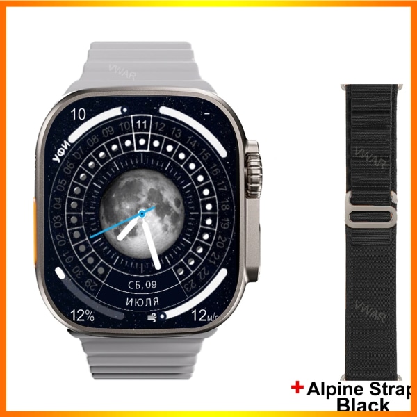 ZD8 Ultra MAX Plus Smart Watch Series 8 Kompass 49mm Titanium Legering Bluetooth Call NFC ECG IP68 Vattentät Smartwatch Herr Gold Alpine B