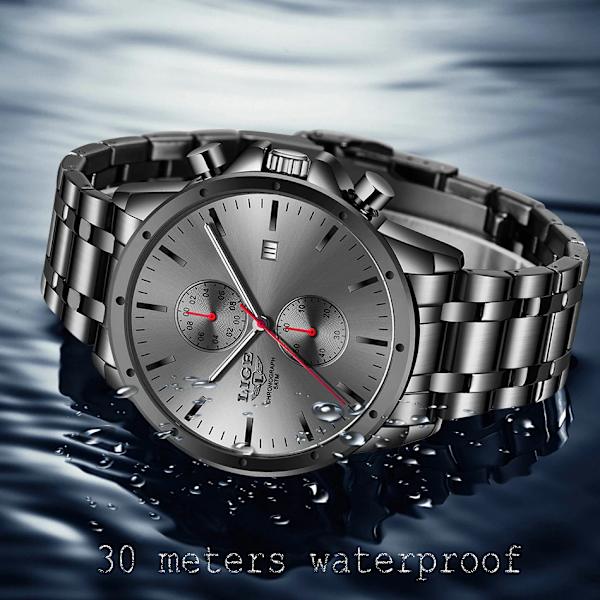 2021 Ny Watch Lyx Toppmärke Militärsvart Quartz Klockor Herr Vattentät Kronograf Sport Lysande Armbandsur Black blue S