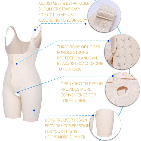 Miss Moly SLIM HELA KROPP SHAPER DRÄKT BRIEFS MIDJA CINCHER TRAINER LÅRMINSKAR TROSA KONTROLL PUSH-UP SHAPEWEAR LEGGING KORSETT Beige 4XL