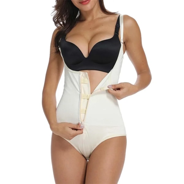 Efter födseln Gravidkläder Efter förlossningen Närmast Midja Bantning Body Kvinnor Magkontroll Underkläder Rumplyftare Trosor Beige M