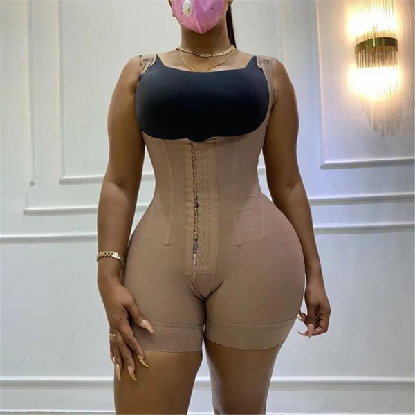 Fajas Shapewear för kvinnor Krok- och ögonstängning Magkontroll Justerbar gren med öppen byst Body Lårtrimmer Korsett Kорсет style 2 without hook XXL