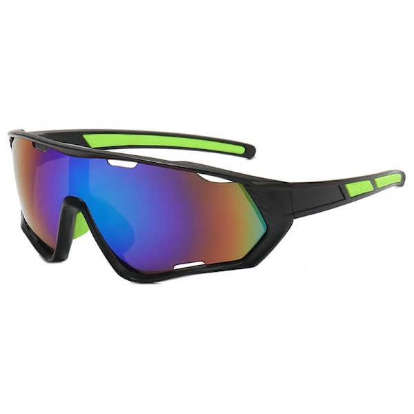 Utomhussportglasögon Män Kvinnor Cykelglasögon Mountain MTB Cykling fiske UV400 färgglada Solglasögon snygga Cykelvägsglasögon Green
