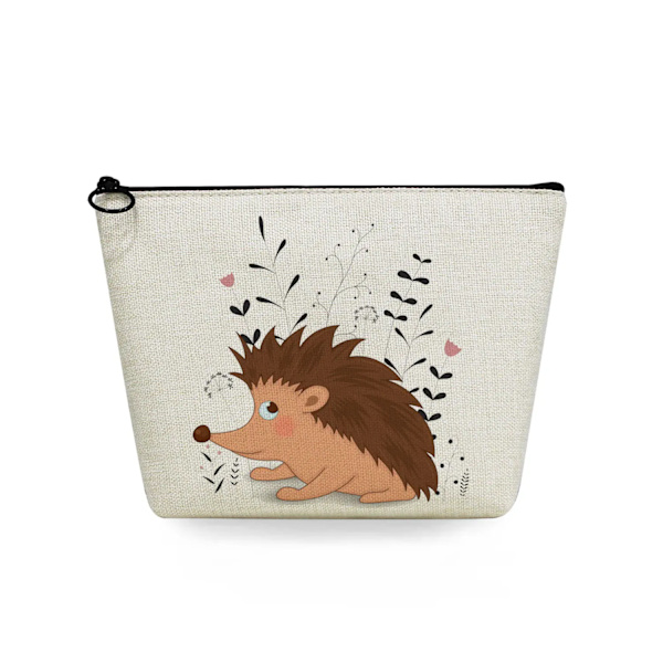 2022 tecknad igelkottsblomma printed kosmetisk väska för kvinnor Harajuku Casual Makeup-väskor Bärbar rese-toalettväska Case sn5703 Hedgehog Bag