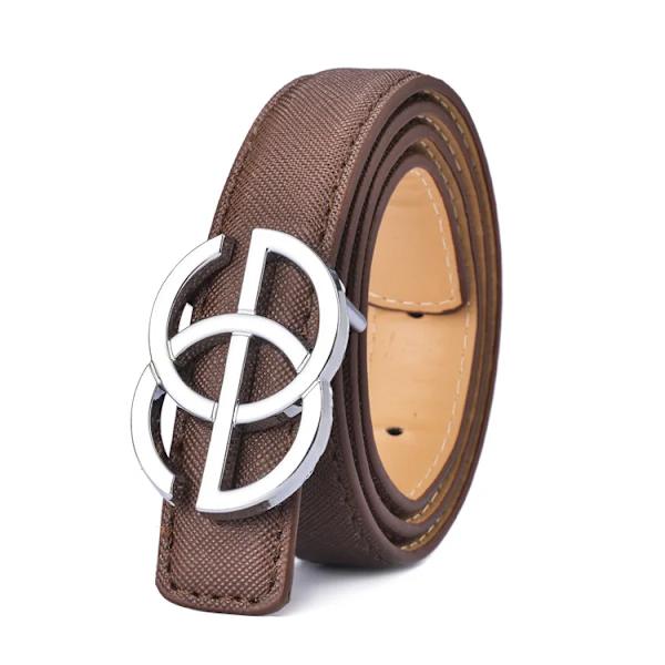 Nytt Barn Bältesrem Hög Kvalitet Lyx Barn Pojkar/flickor lädermodebälten student Legeringsspänne Bälte Jeans Midjebälte caffe 108cm