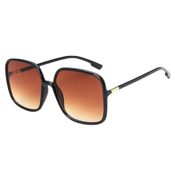 Nya överdimensionerade fyrkantiga solglasögon Mode fyrkantiga damglasögon Herr utomhuskörning Solskyddsglasögon UV400 Gafas De Sol Black and yellow As Picture