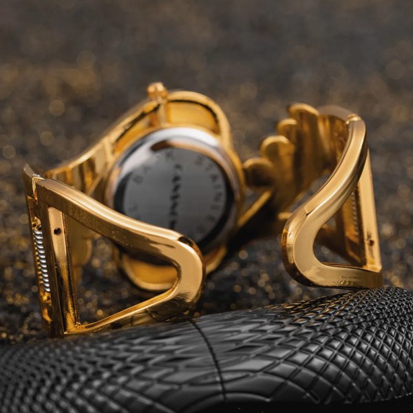 Brand Luxury Watch For Women 2023 Strass Elegant Silver Guld Armband i rostfritt stål Dam Armbandsur Klocka Reloj Mujer Gold Black