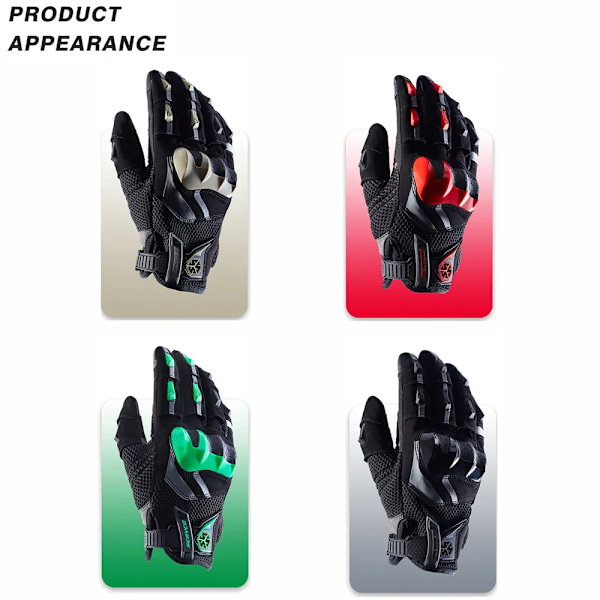 Scoyco Sommar Motorcykelhandskar Andningsbara Mesh Motorbike Handskar Touch Funktion Moto Motocross Handskar Off Road Racing Ridning mc58-2-gloves-1 M