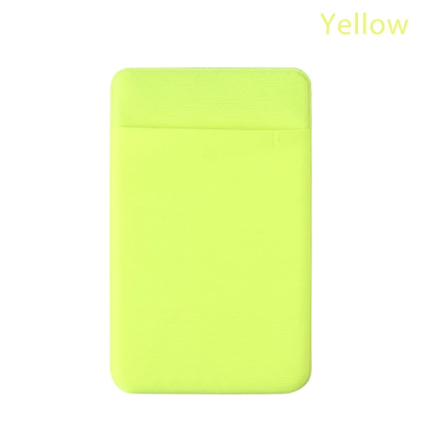 1 st mode elastisk mobiltelefon korthållare Mobiltelefon case Kredit ID-kortshållare självhäftande klistermärkesficka Yellow