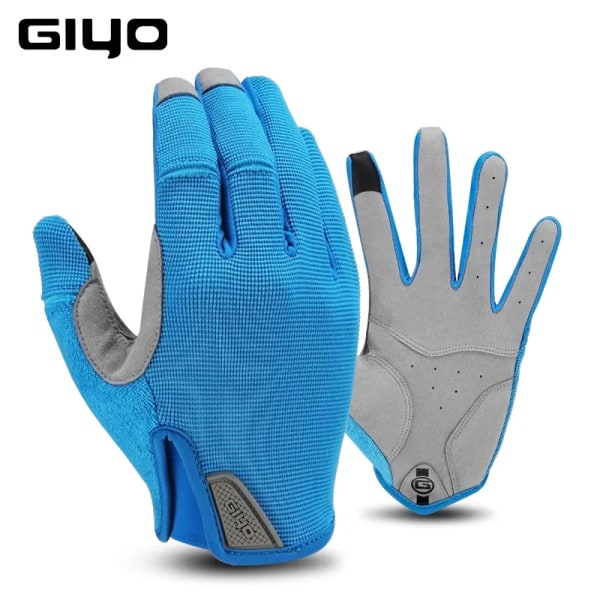 GIYO S-05 Vinter Helfinger Ridhandske Vindtät Varm Antisladd Andas Sporthandskar Cykelutrustning Black L