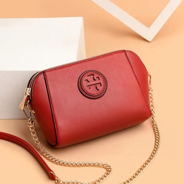 Dam Designer Messenger Bag Ny Casual Pu Dam Kedja Shell Bag Mode Axelväska Cross Shell Bag Color 01